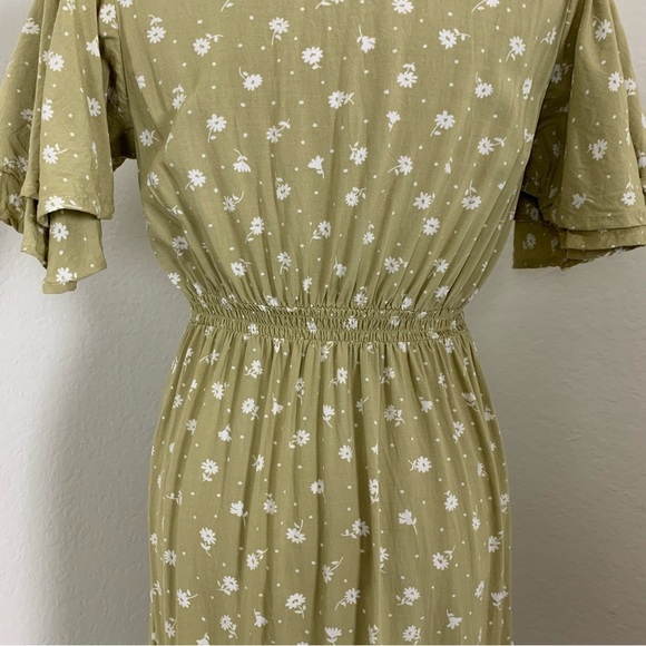 Billabong X The Salty Blonde In Bloom Dress Floral Calico Ruffle Beachy Boho - Picture 15 of 16